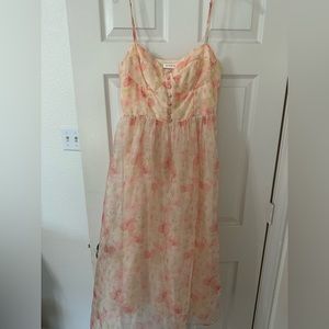 Vici Dolls peach floral dress